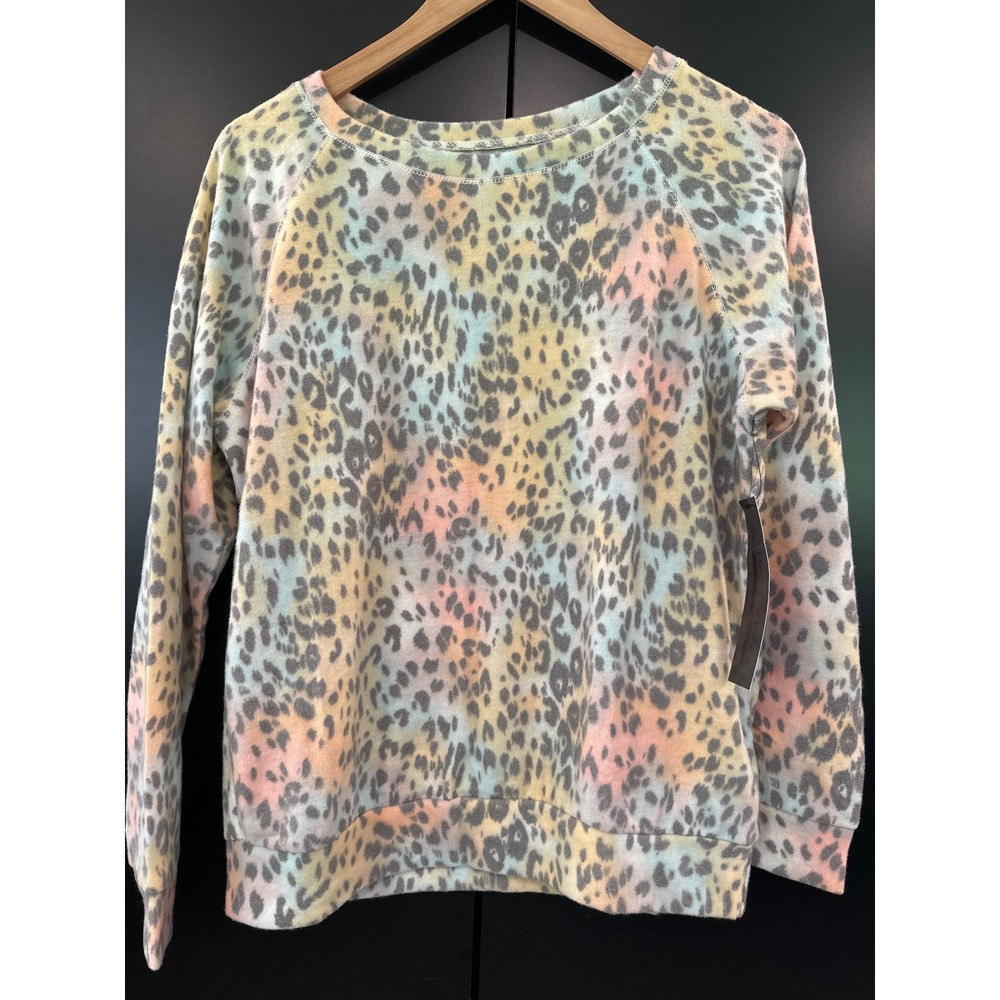 Prince Peter Collection Pastel Leopard Print Sweatshirt Womens Small Made in USA